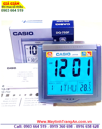 Casio DQ-750-2DF, Đồng hồ Báo thức Casio DQ-750-2DF chính hãng |Bảo hành 01 năm 